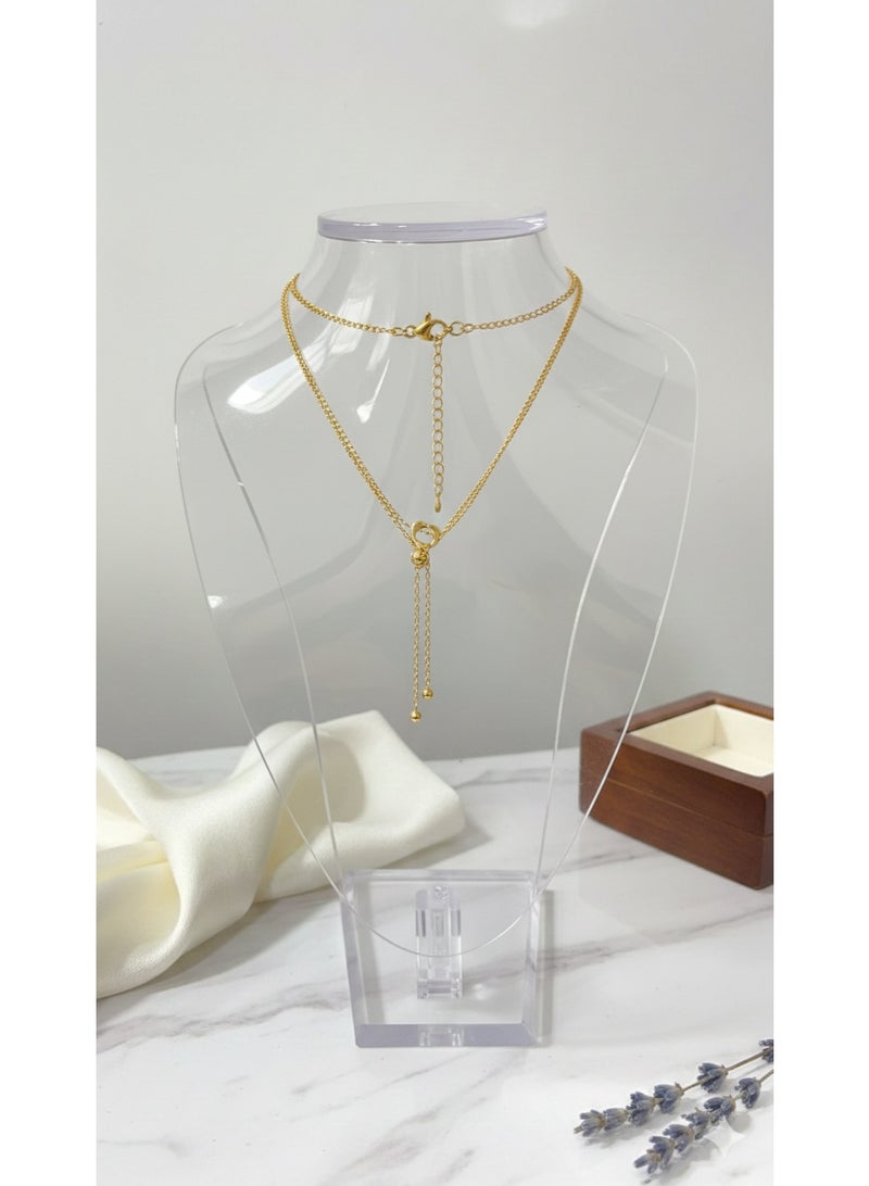 WARD Elegant Gold Plated Stainless Steel Necklace for Women - Modern Stylish Design - Tarnish Resistant. - Image 1